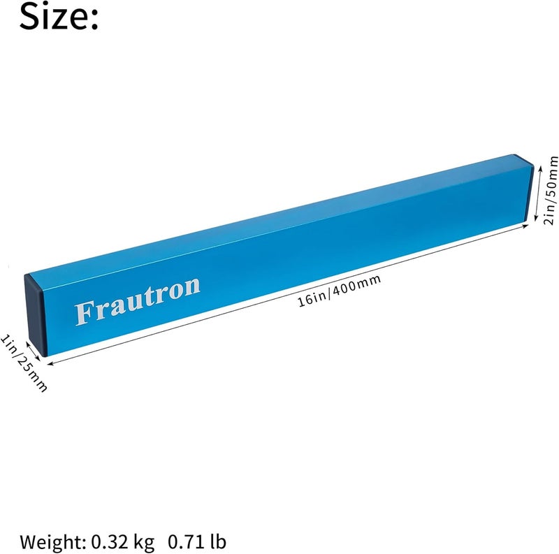 Frautron Guitar Fret Leveling Beam, Aluminum Fret Leveler Sanding Block File Bar, 16" (400mm) Luthier Fretboard Leveling Tool with 2-Set of 120/240/320/400/600/1000 Grit Replacement Sandpaper - Image 5